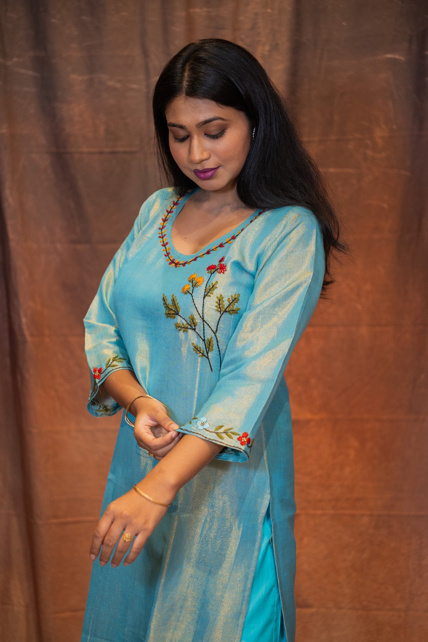 Golapi Mahi Kurta set