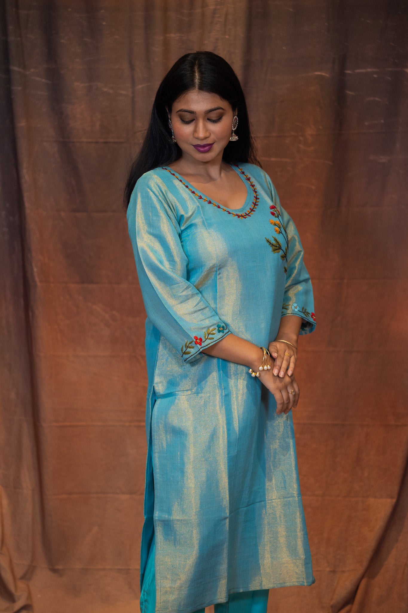 Golapi Mahi Kurta set