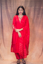 Sindoori Zardosi Chanderi Kurta Set