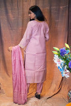 Golapi Zardosi Chanderi Kurta Set