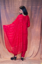 Sindoori Zardosi Chanderi Kurta Set