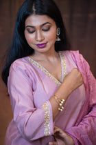 Golapi Zardosi Chanderi Kurta Set
