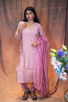 Golapi Zardosi Chanderi Kurta Set