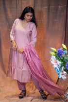 Golapi Zardosi Chanderi Kurta Set