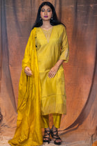 Holud Zardosi Chanderi Kurta Set