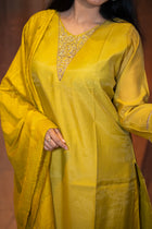 Holud Zardosi Chanderi Kurta Set