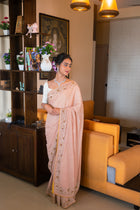 Beige beauty to cherish Saree - Uttariya