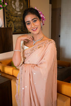 Beige beauty to cherish Saree - Uttariya