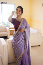 Celestial Charm Zardosi Silk Saree - Uttariya