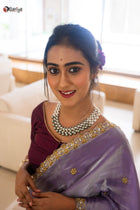 Celestial Charm Zardosi Silk Saree - Uttariya