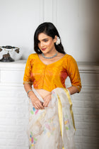 Golden Elegance Regal Zardosi Blouse - Uttariya