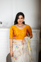 Golden Elegance Regal Zardosi Blouse - Uttariya