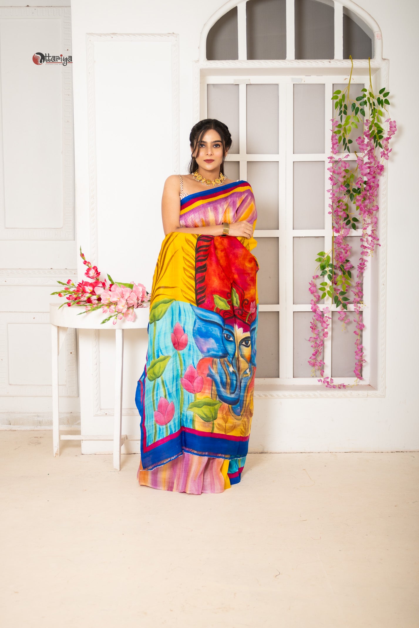 Ganesha pure  tasar silk sarre