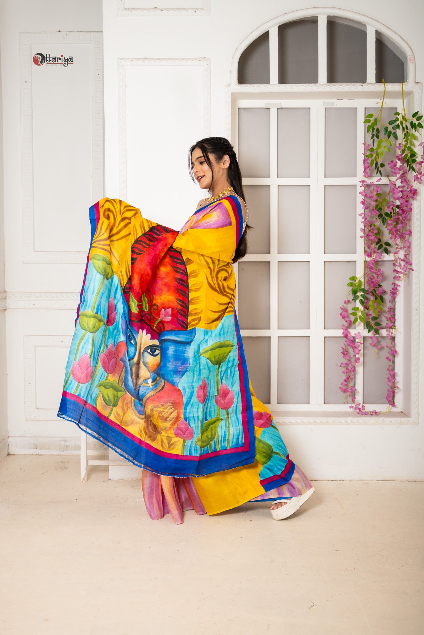 Ganesha pure  tasar silk sarre