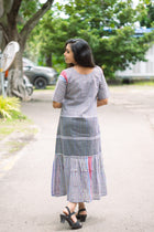 Palash Gamcha Tiered Maxi Dress
