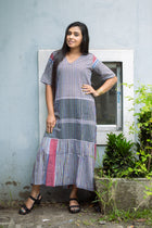Palash Gamcha Tiered Maxi Dress