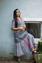 Palash Gamcha Tiered Maxi Dress