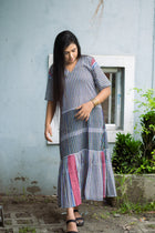 Palash Gamcha Tiered Maxi Dress