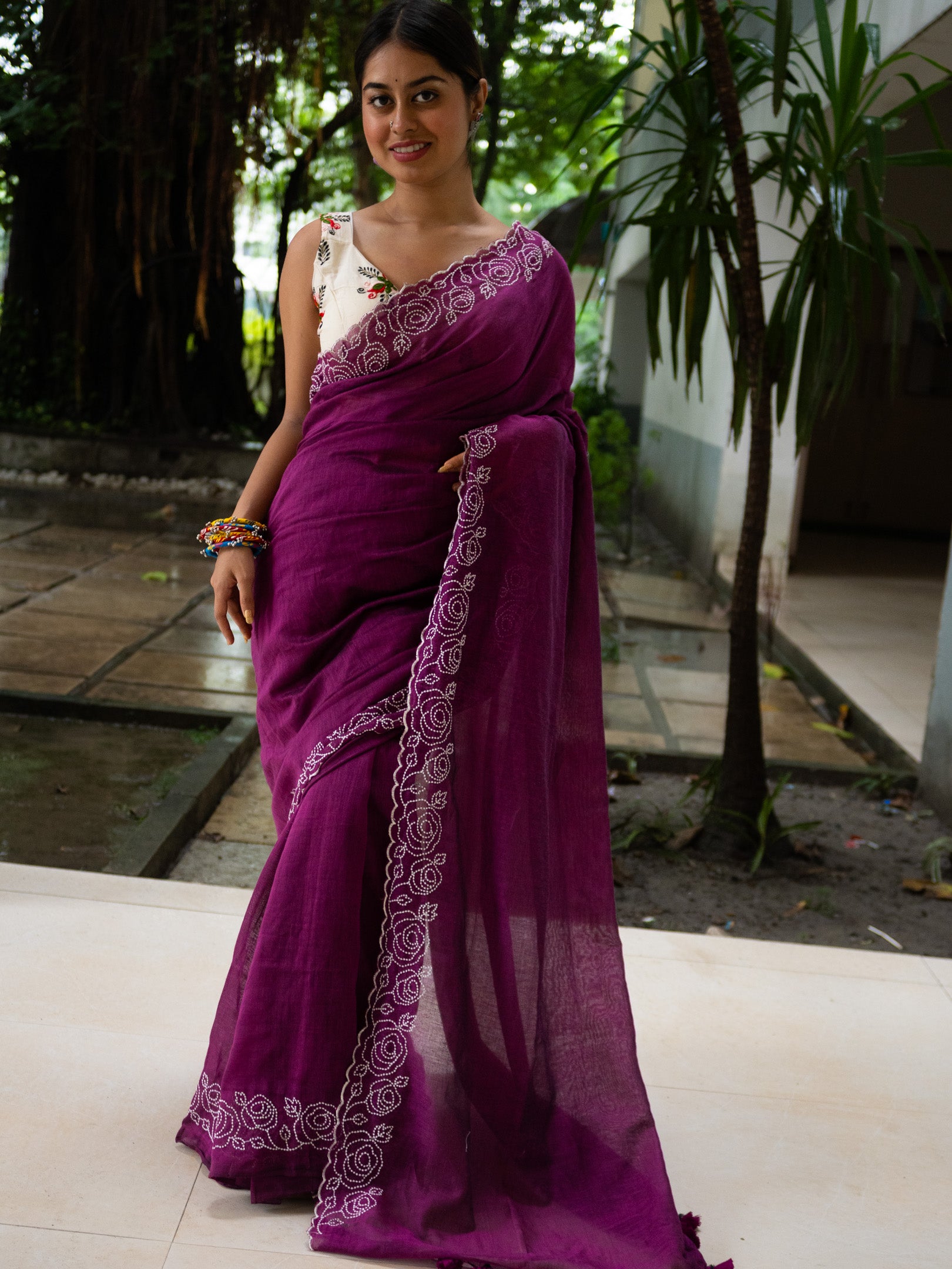 Jamn a shyam Rose Saree