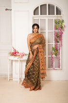 Forest Dhakai Jamdani Saree - Uttariya
