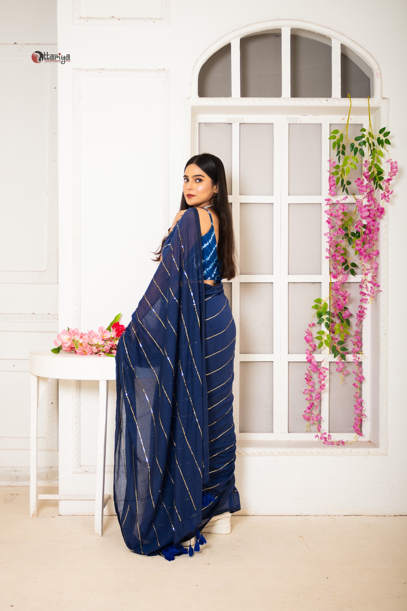 Navy Sitara Saree