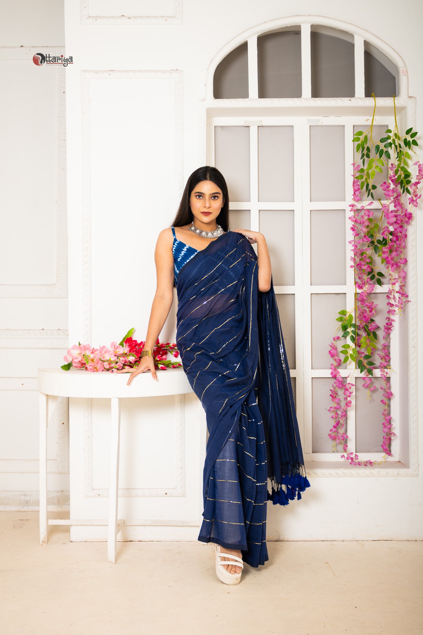 Navy Sitara Saree