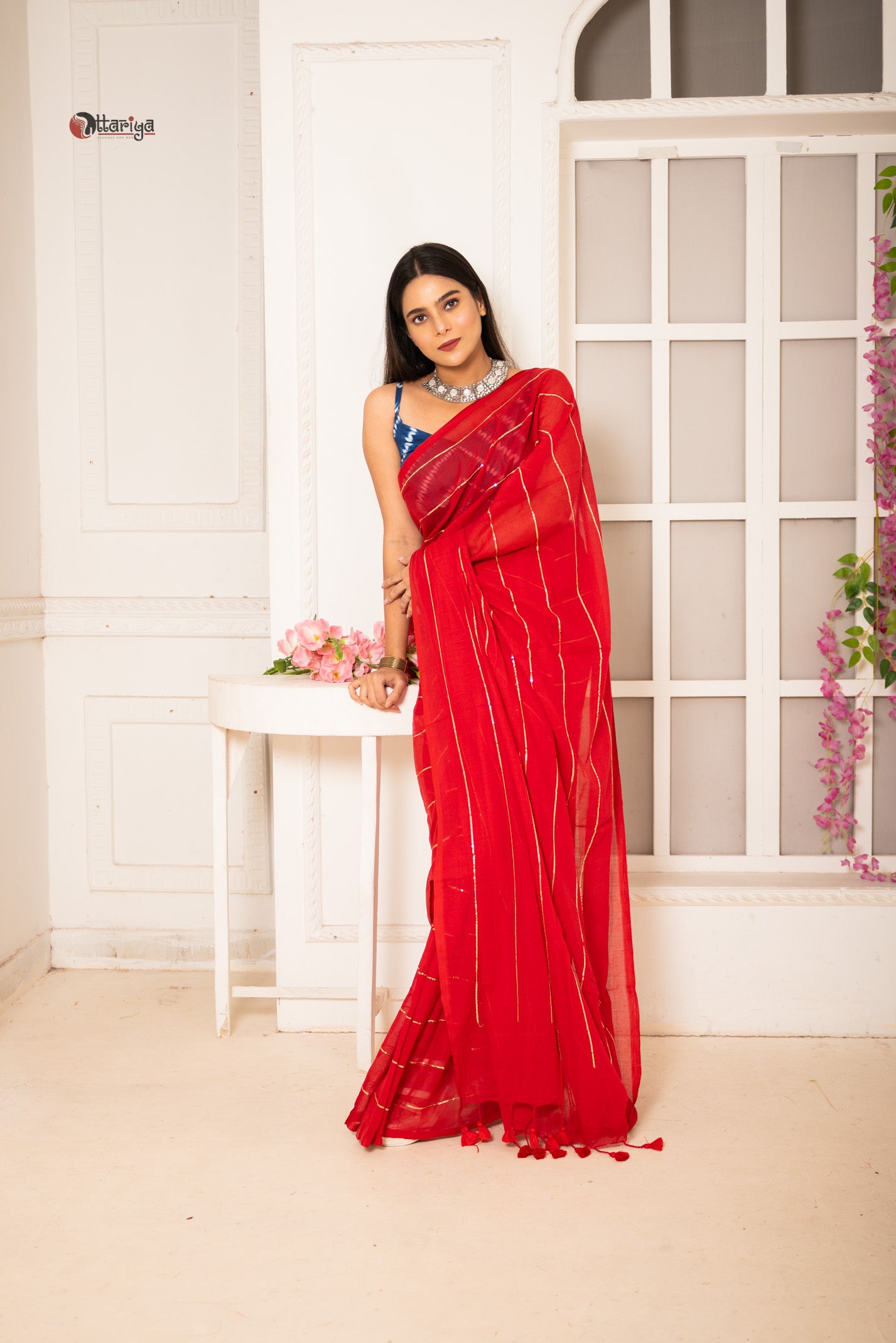 Red Sitara Saree