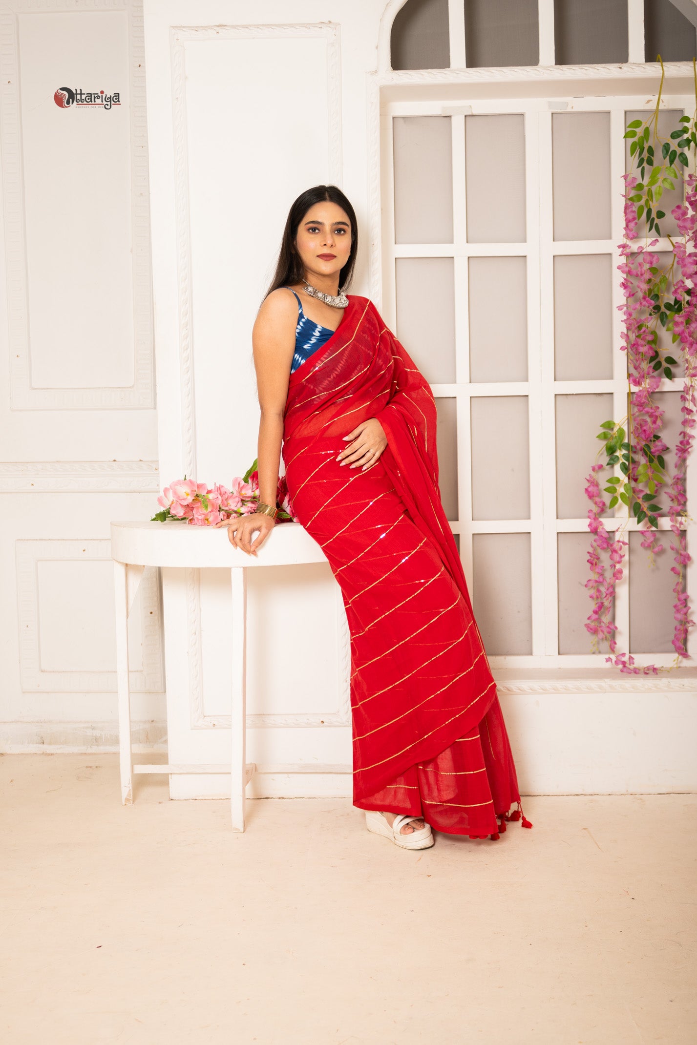 Red Sitara Saree