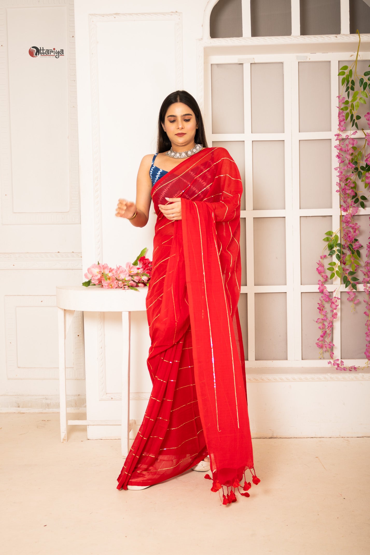 Red Sitara Saree