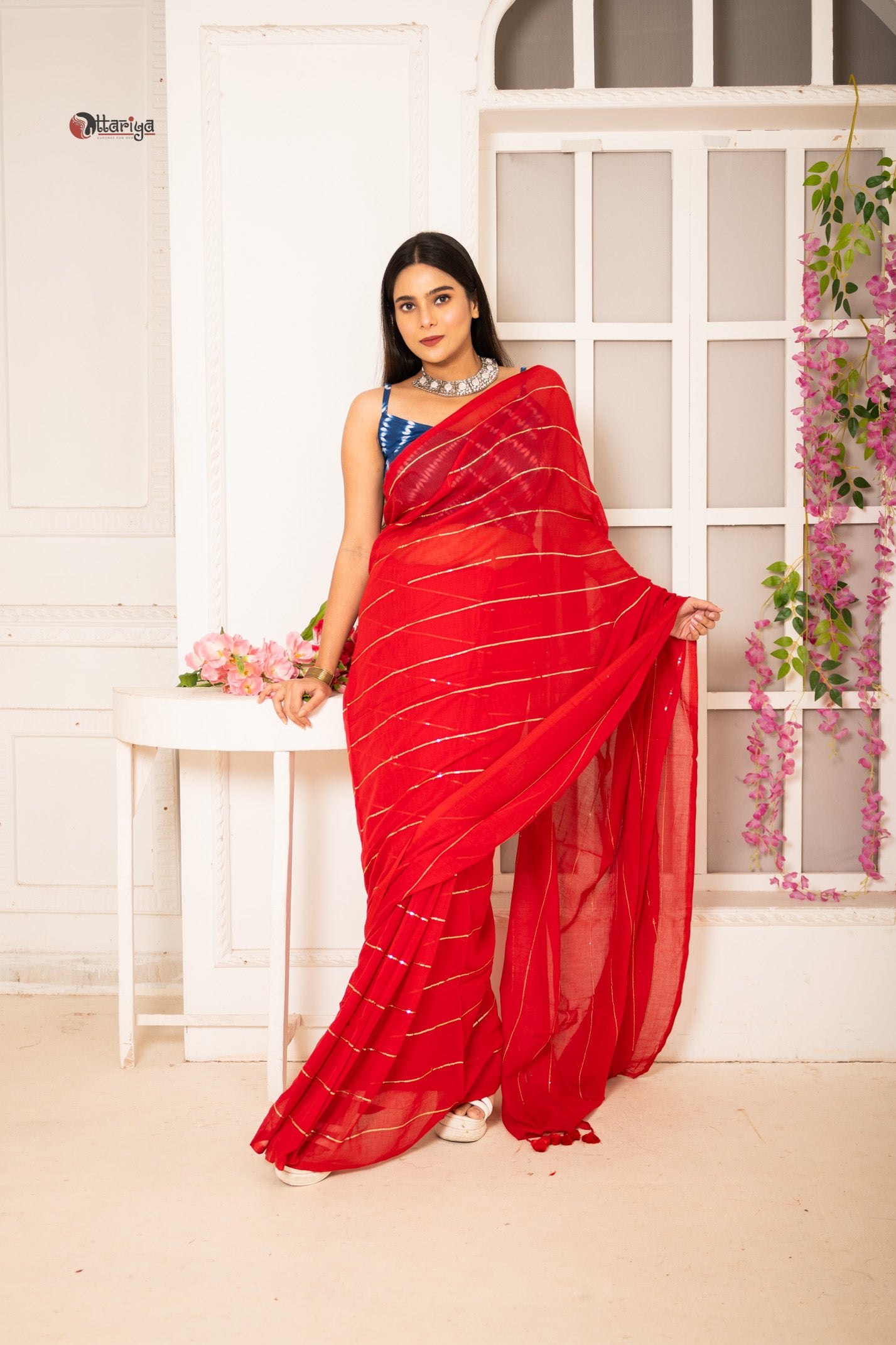 Red Sitara Saree