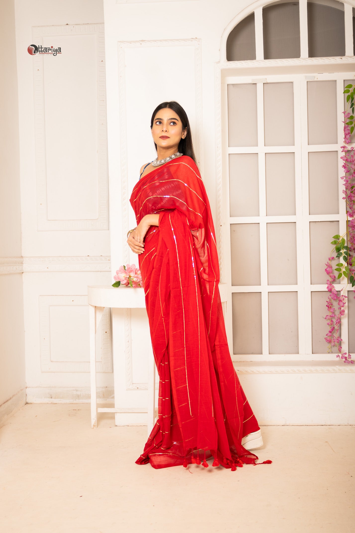 Red Sitara Saree