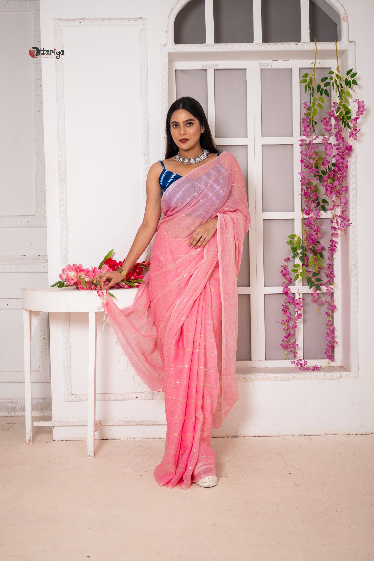 Rose Gulal Saree