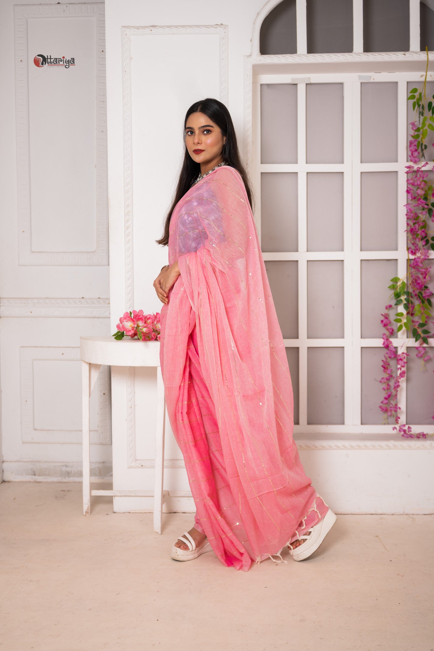 Rose Gulal Saree