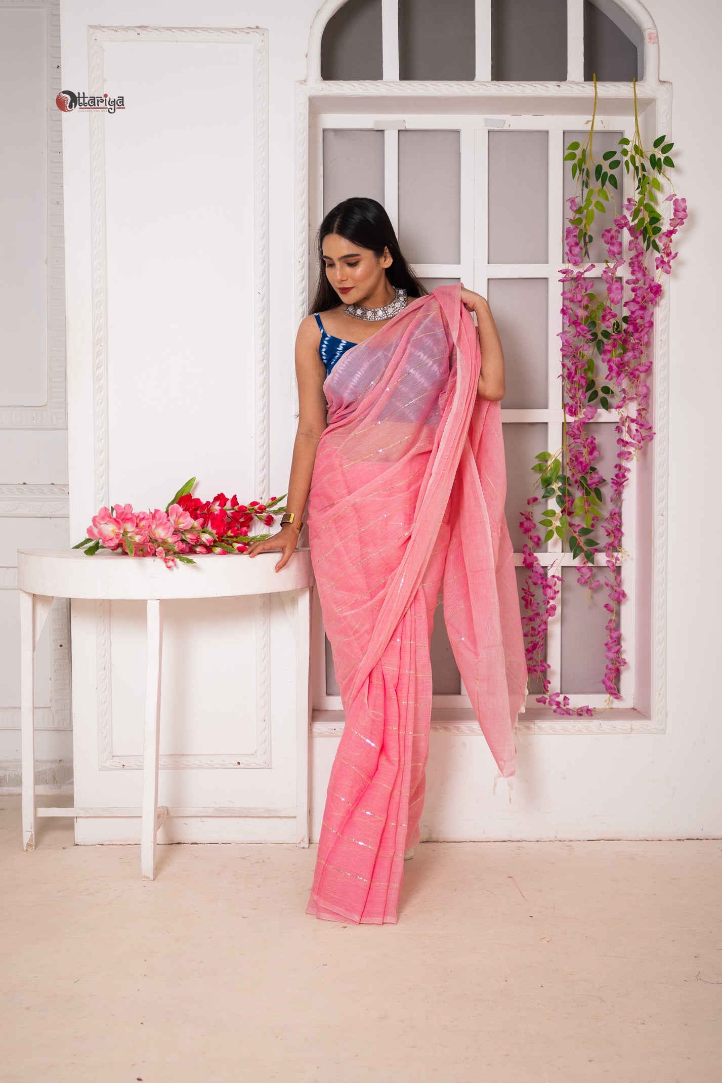 Rose Gulal Saree