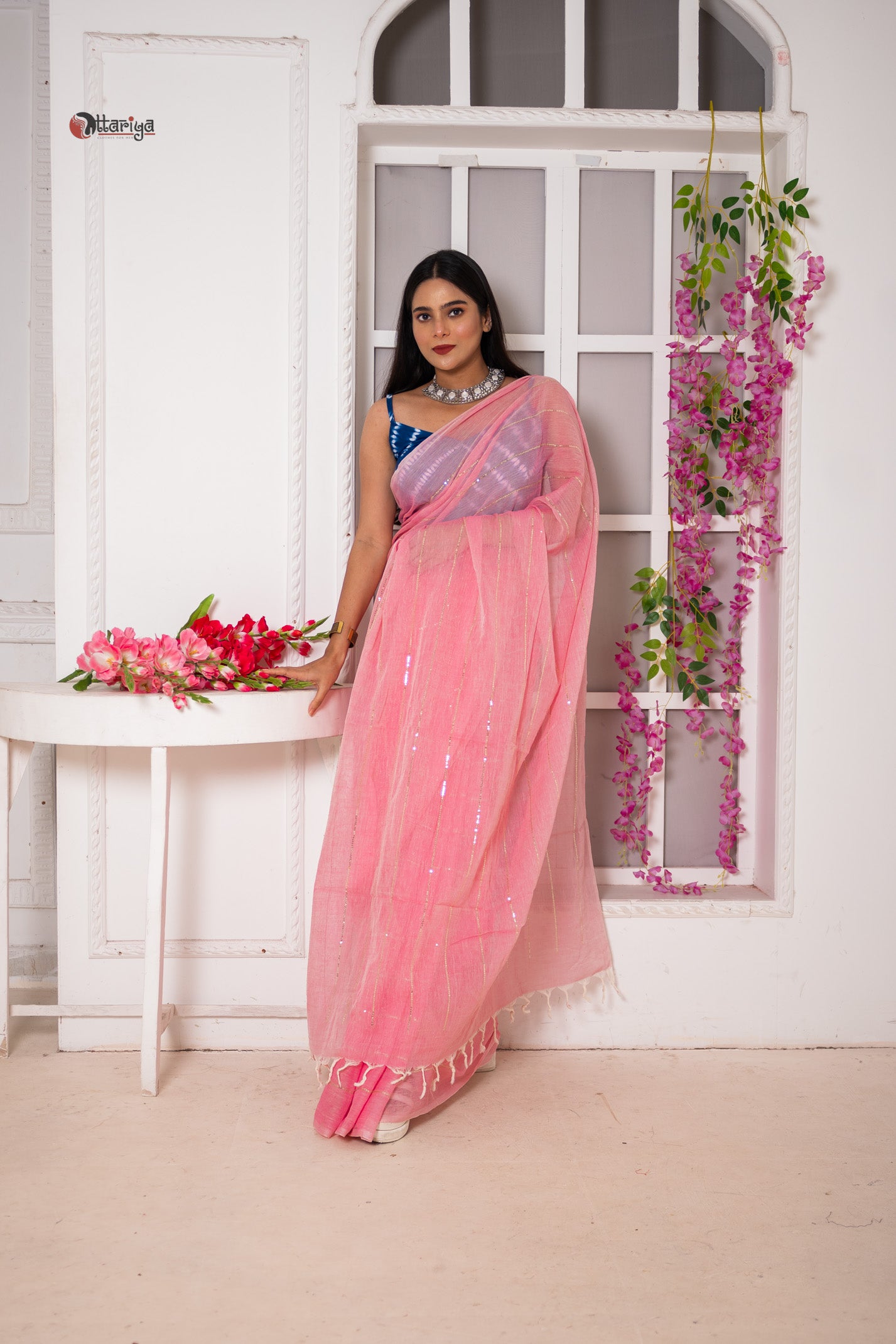 Rose Gulal Saree