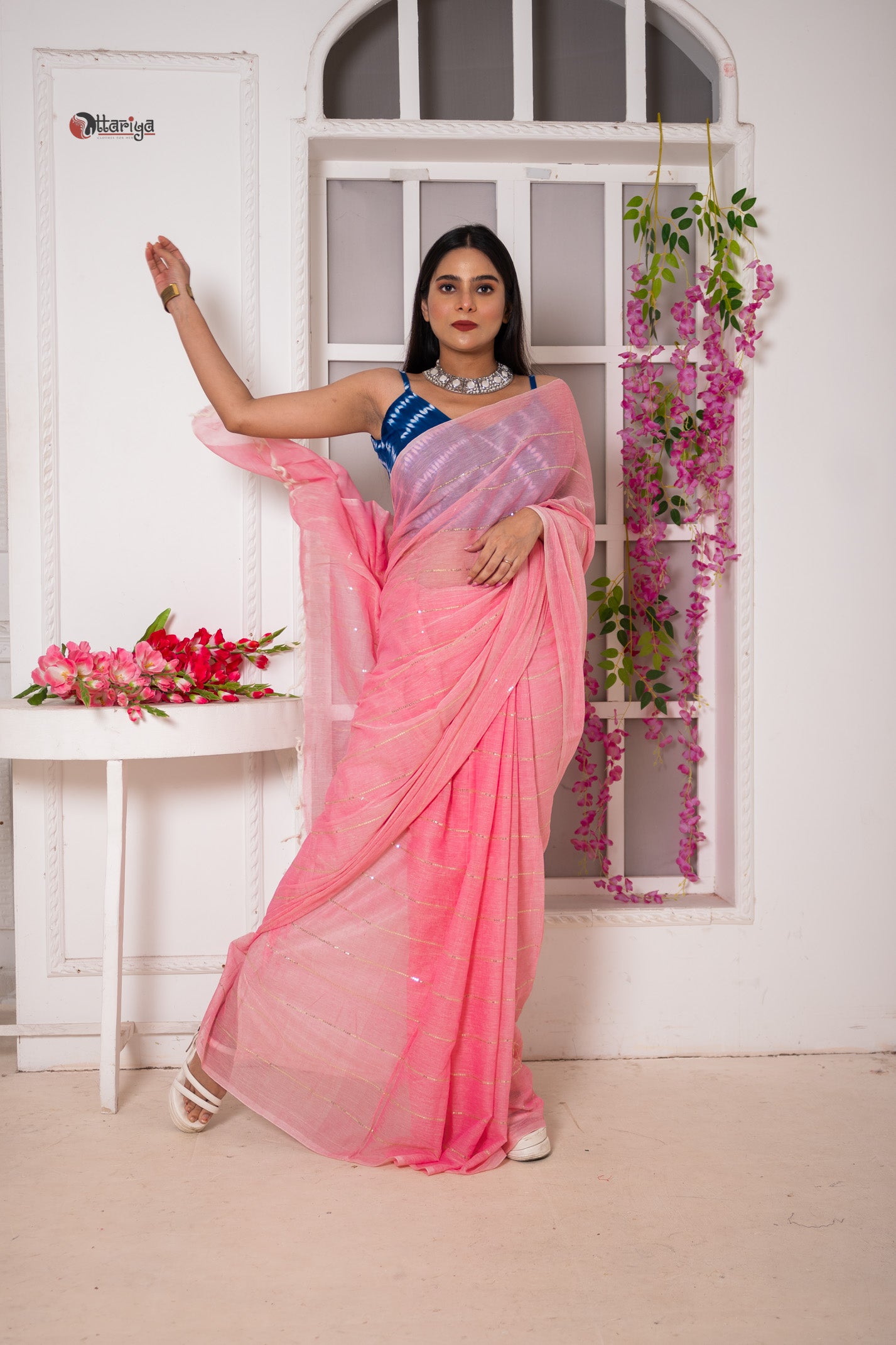 Rose Gulal Saree