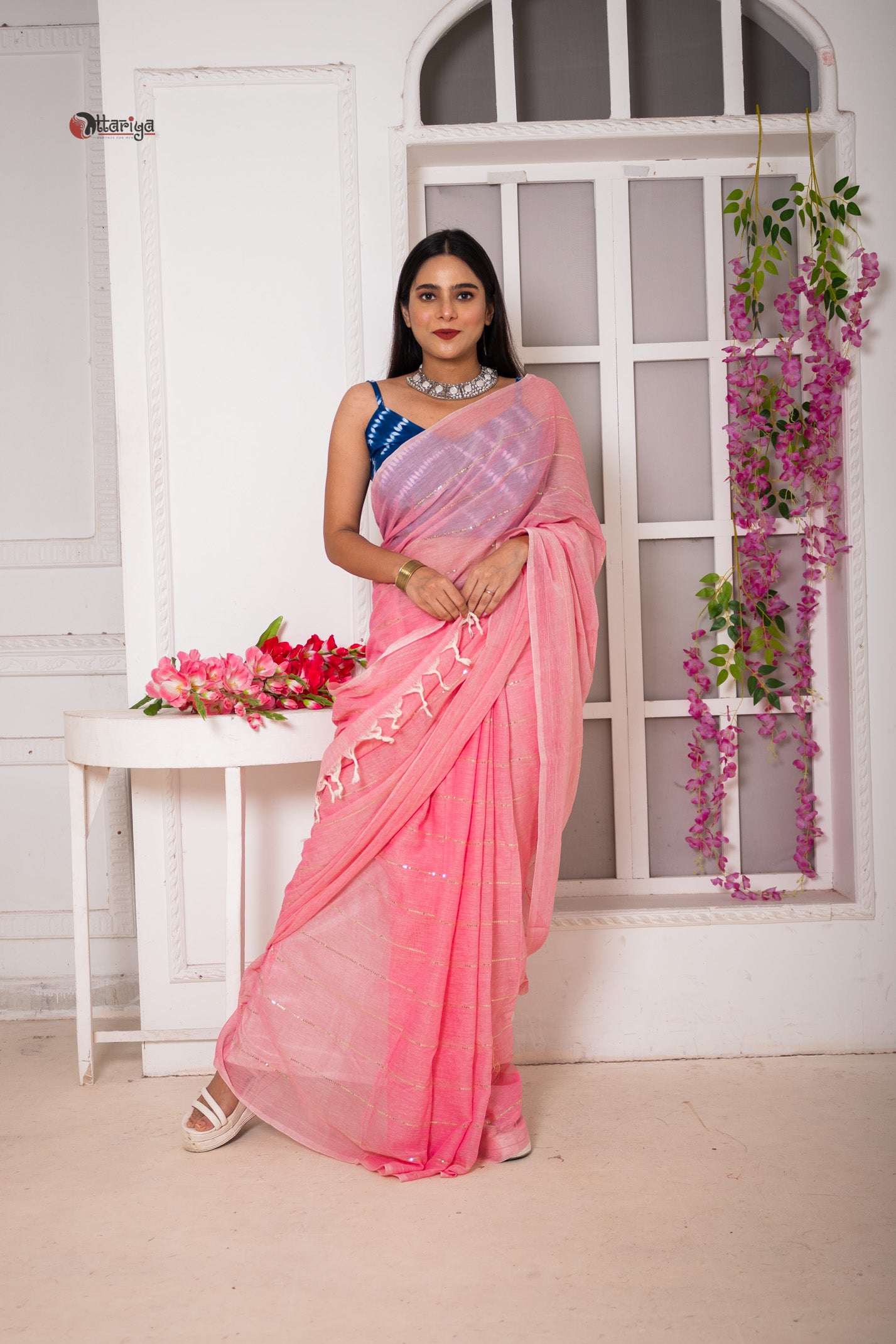 Rose Gulal Saree