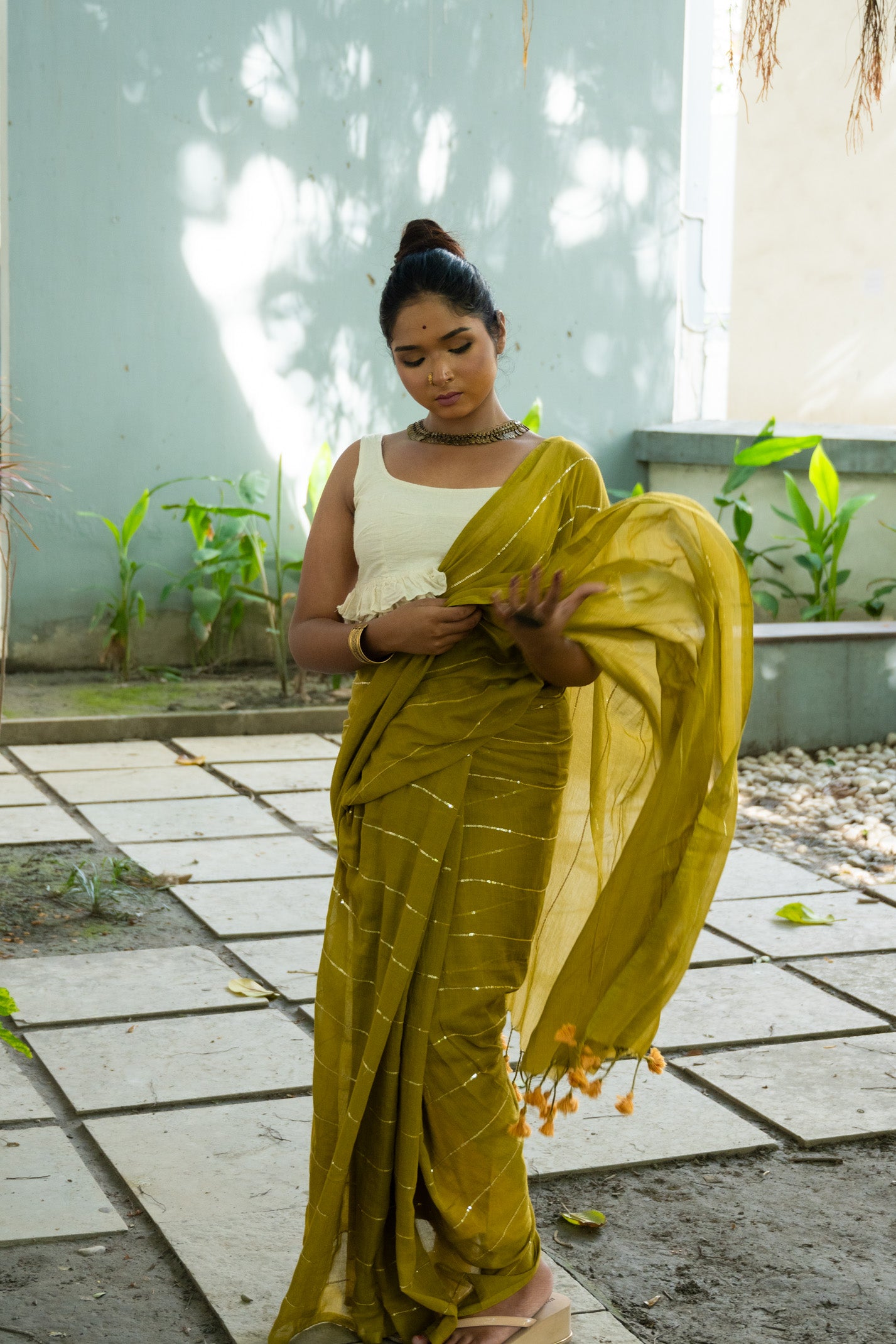 Mahendi Sitara Saree