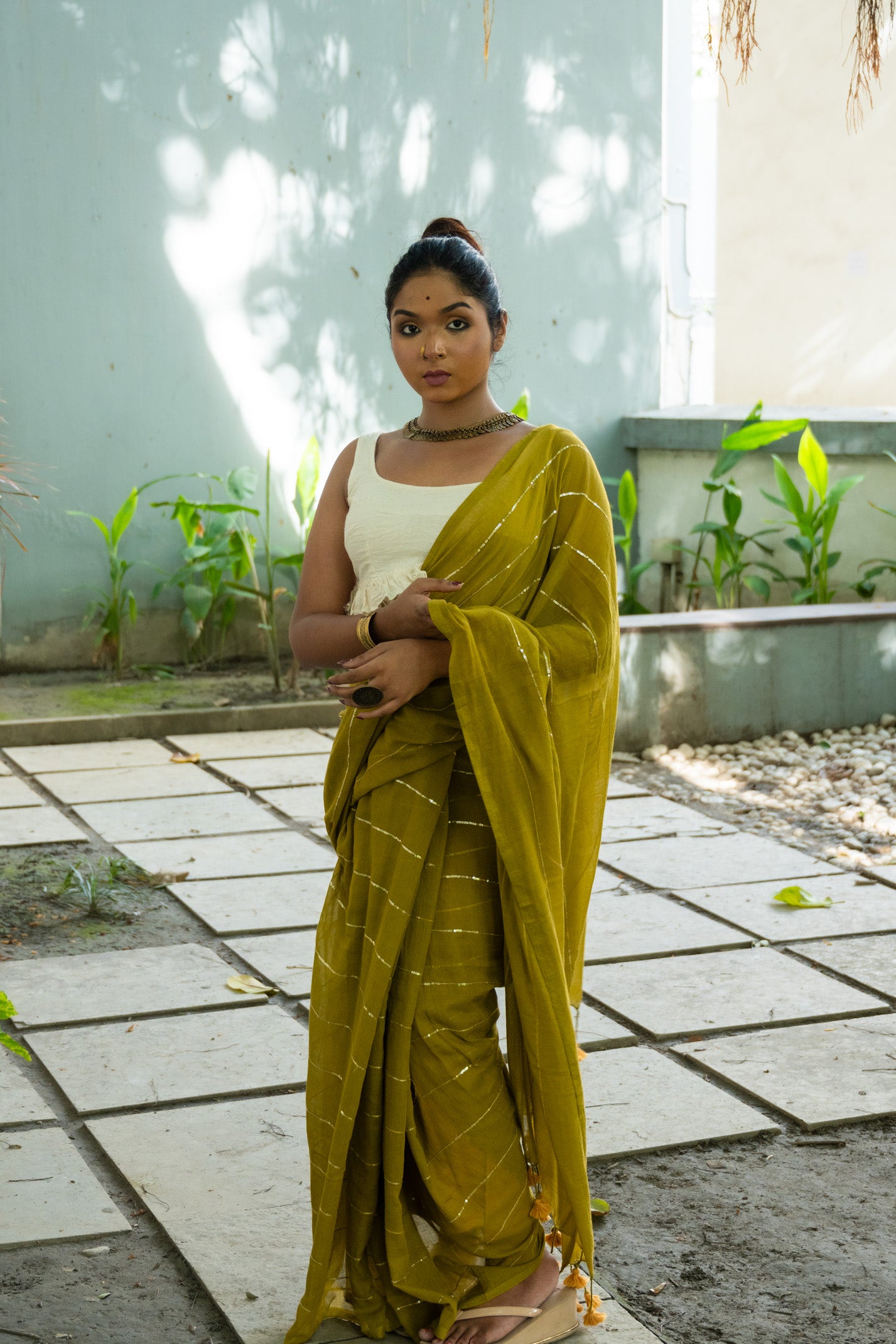 Mahendi Sitara Saree