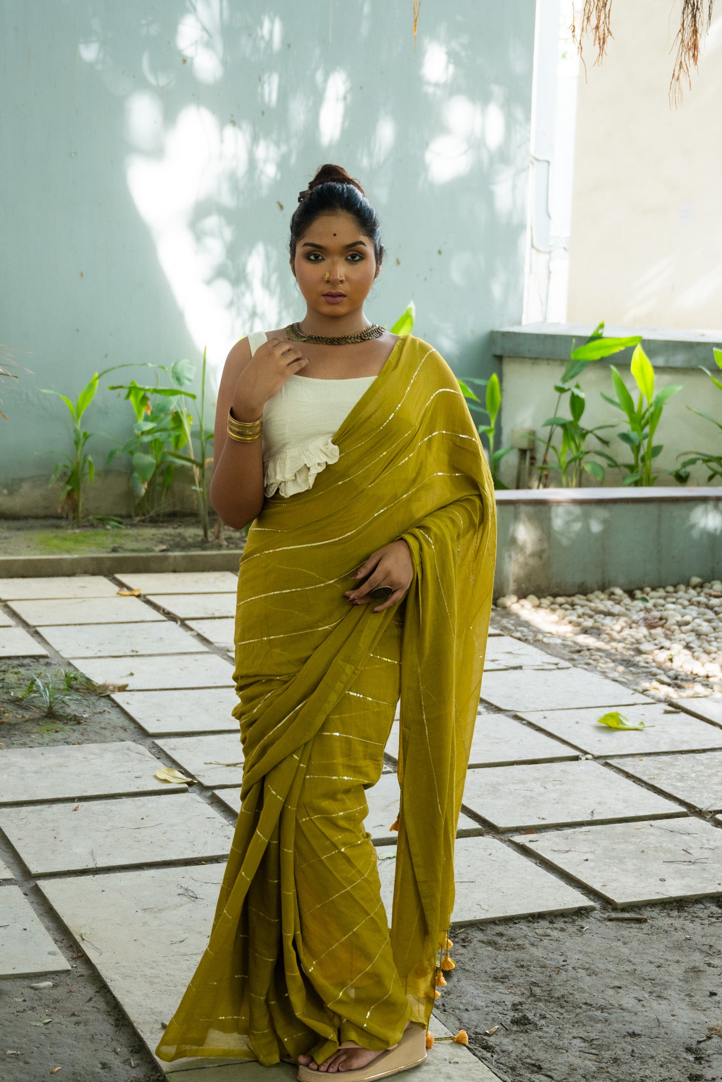 Mahendi Sitara Saree