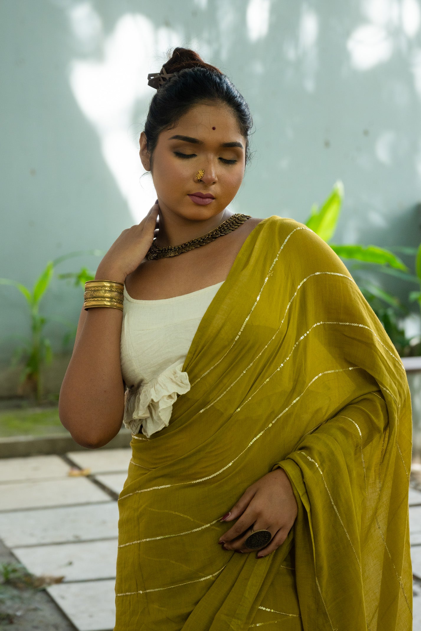 Mahendi Sitara Saree