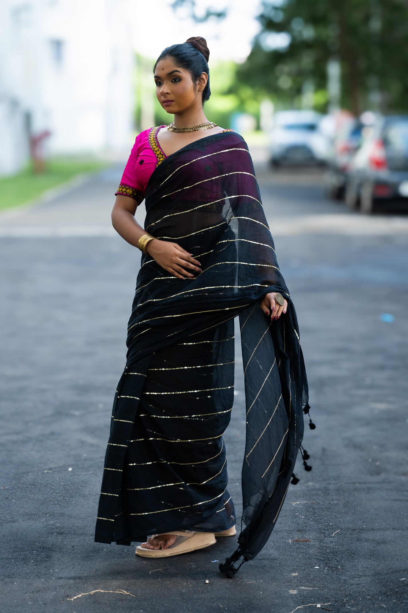 Black Sitara Saree