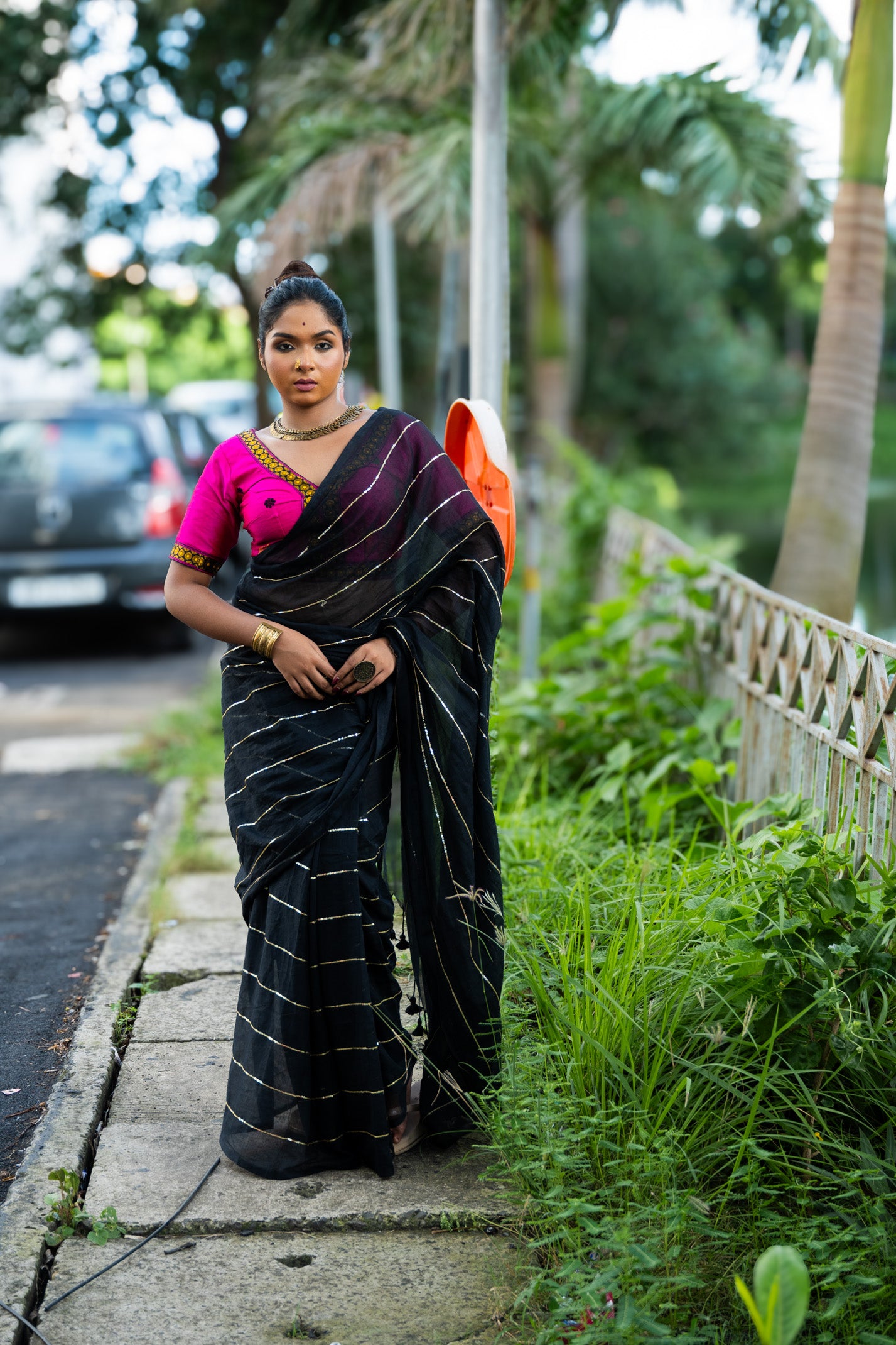 Black Sitara Saree