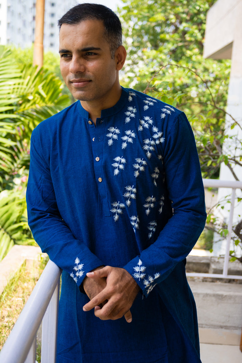 Indigo Khadi Long kurta