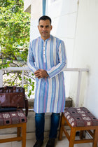 Pure handloom cotton organic kurta - Uttariya