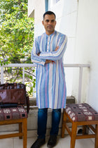 Pure handloom cotton organic kurta - Uttariya