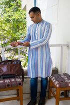 Pure handloom cotton organic kurta - Uttariya