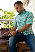 Sea Green Check Shirt - Uttariya