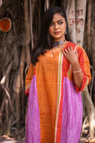Golapi Gamcha Dress - Uttariya