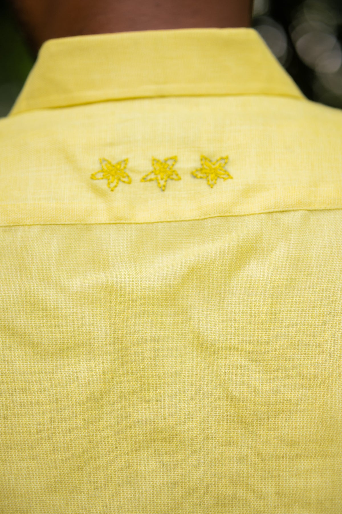 Champa Hand Embroidered Linen Shirt - Uttariya